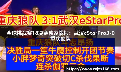 全球挑战赛18决赛独家战报：武汉eStarPro3-0重庆狼队